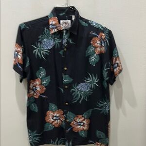 Men's Floral Black Shirt